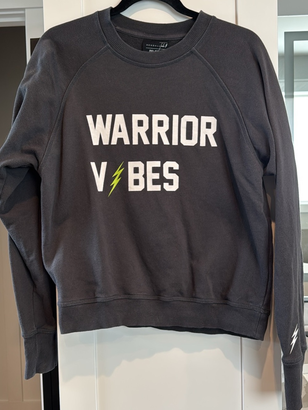 Spiritual Gangster Kendall Toole Peloton Gray "Warrior Vibes" Sweatshirt
